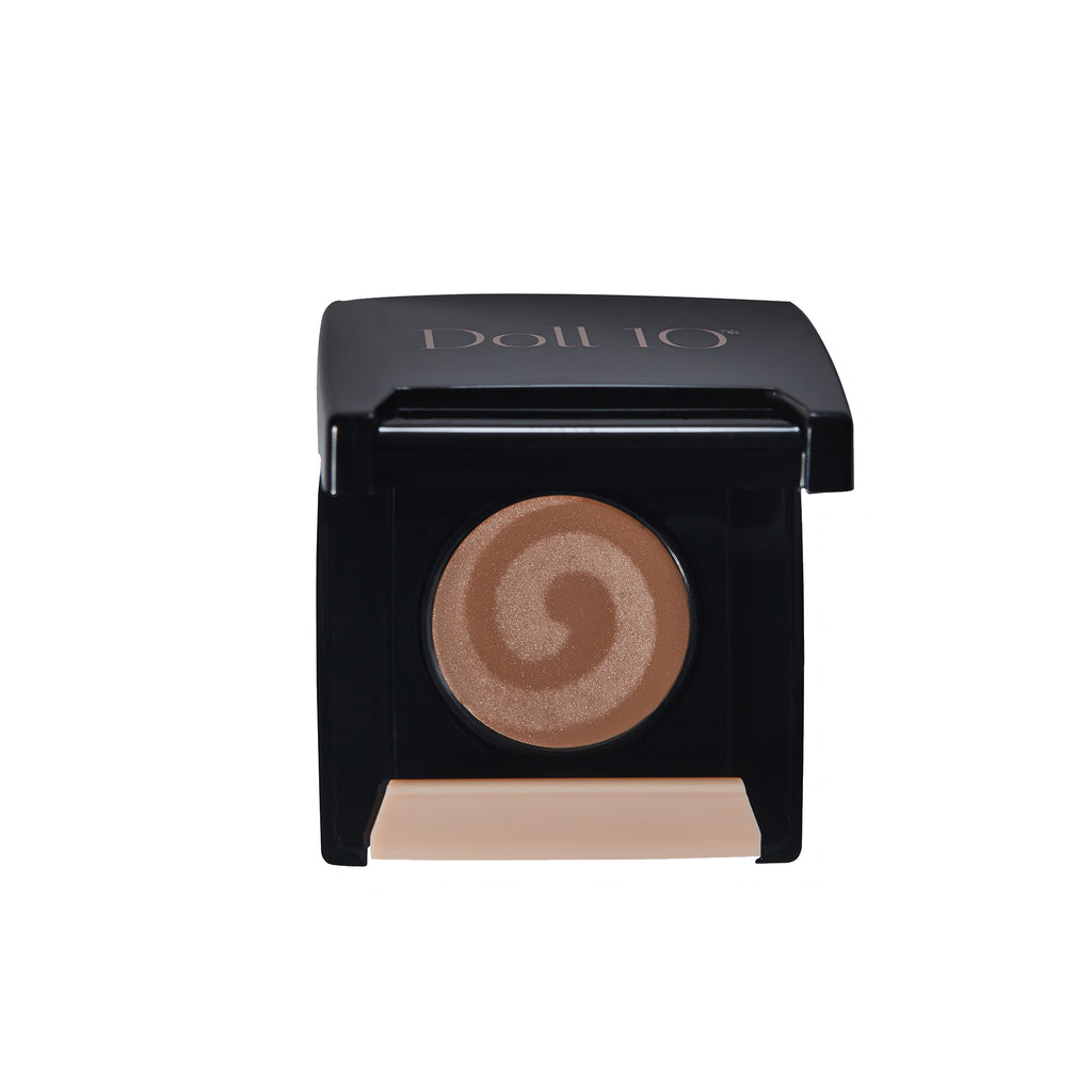Universal shade. Black compact of liquid brow gel. Swirl like design blending light and darker shades for a universal shade. 