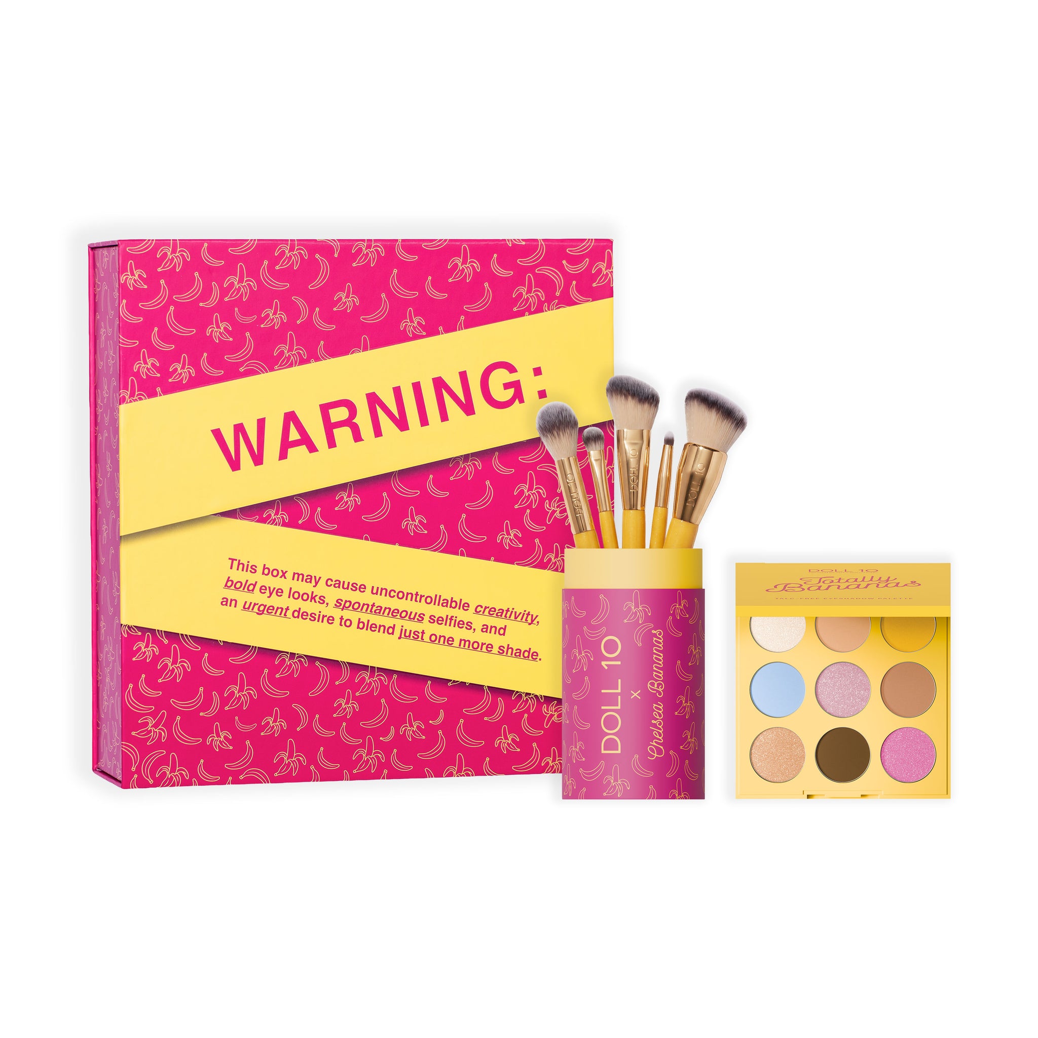 Totally Banana's Palette and Brush Set with Gift Box – Doll 10 Beauty