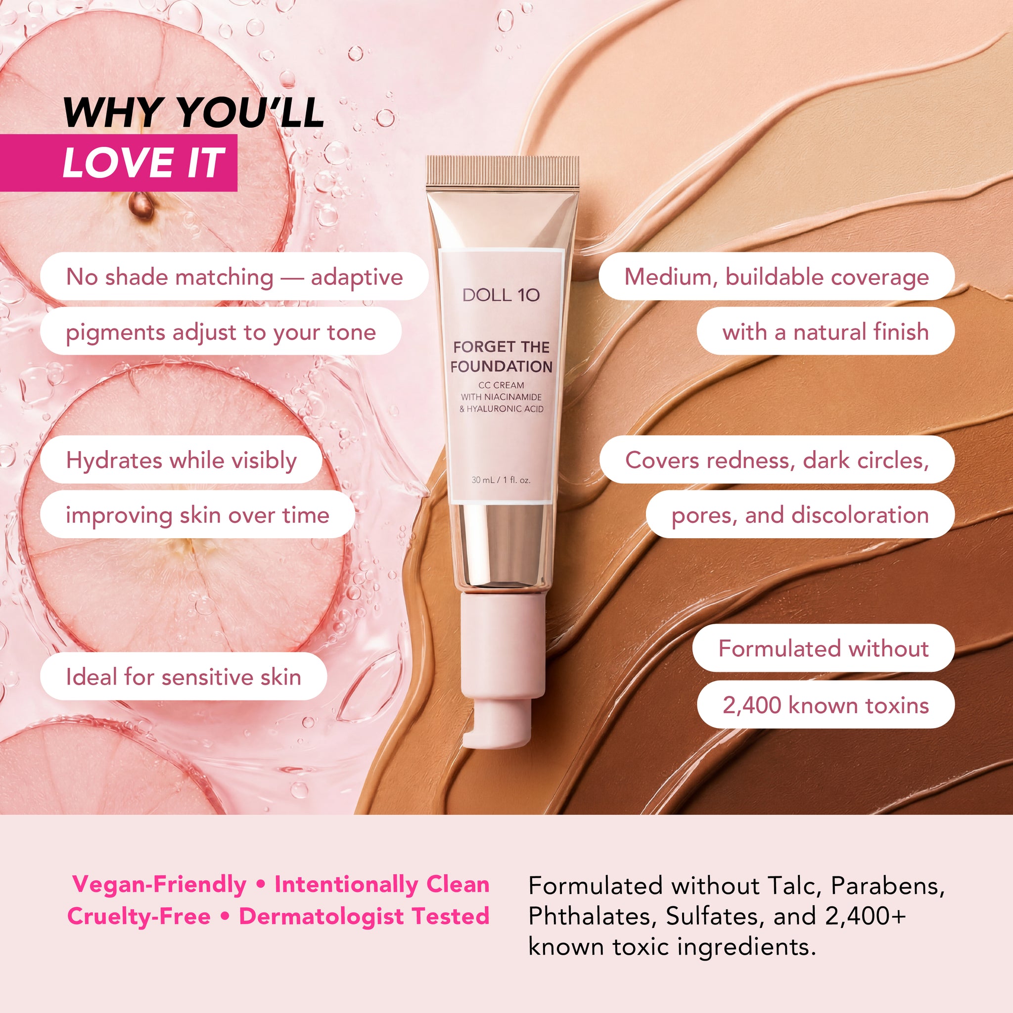 Forget The Foundation: C.C. Cream with Niacinamide & Hyaluronic