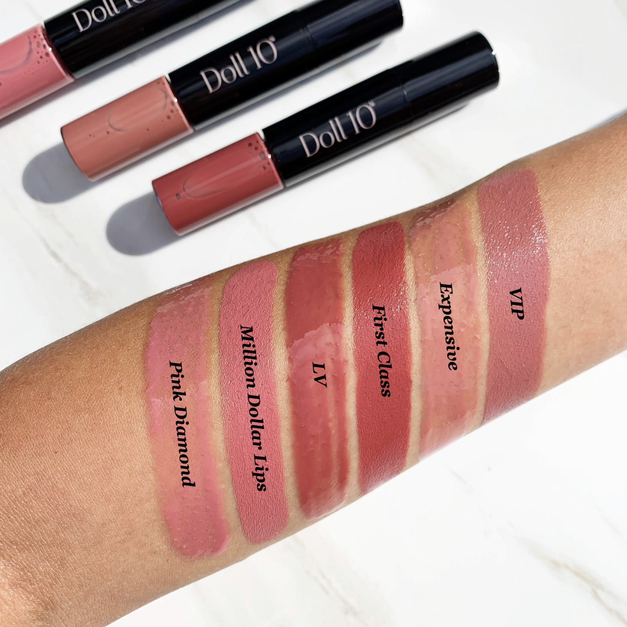 Luxurious Lips Nude Lip Wardrobe 6-Piece Collection – Doll 10 Beauty
