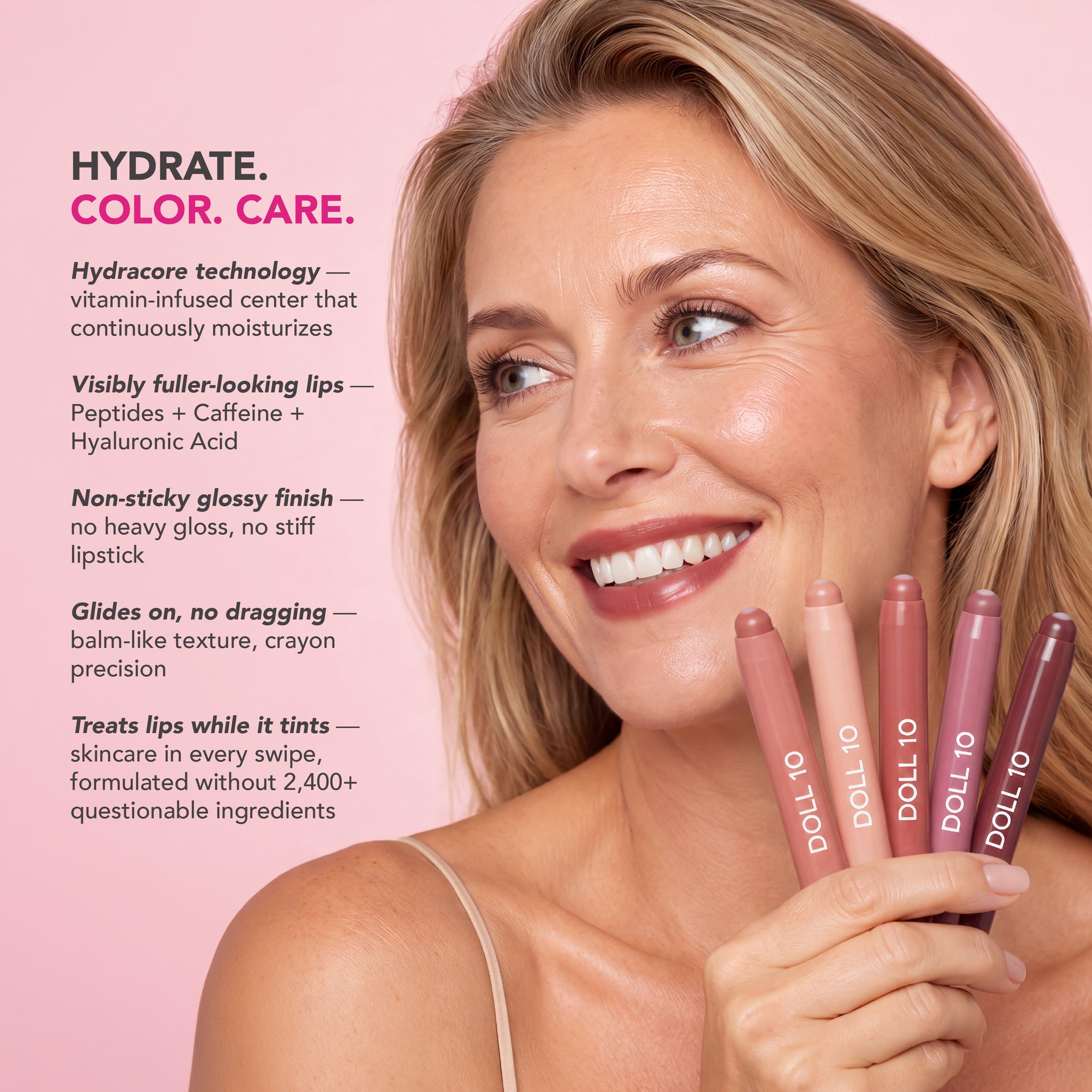 Candy Crush Plumping Lip Collection 5 Pc Hydracore Crayons – Doll