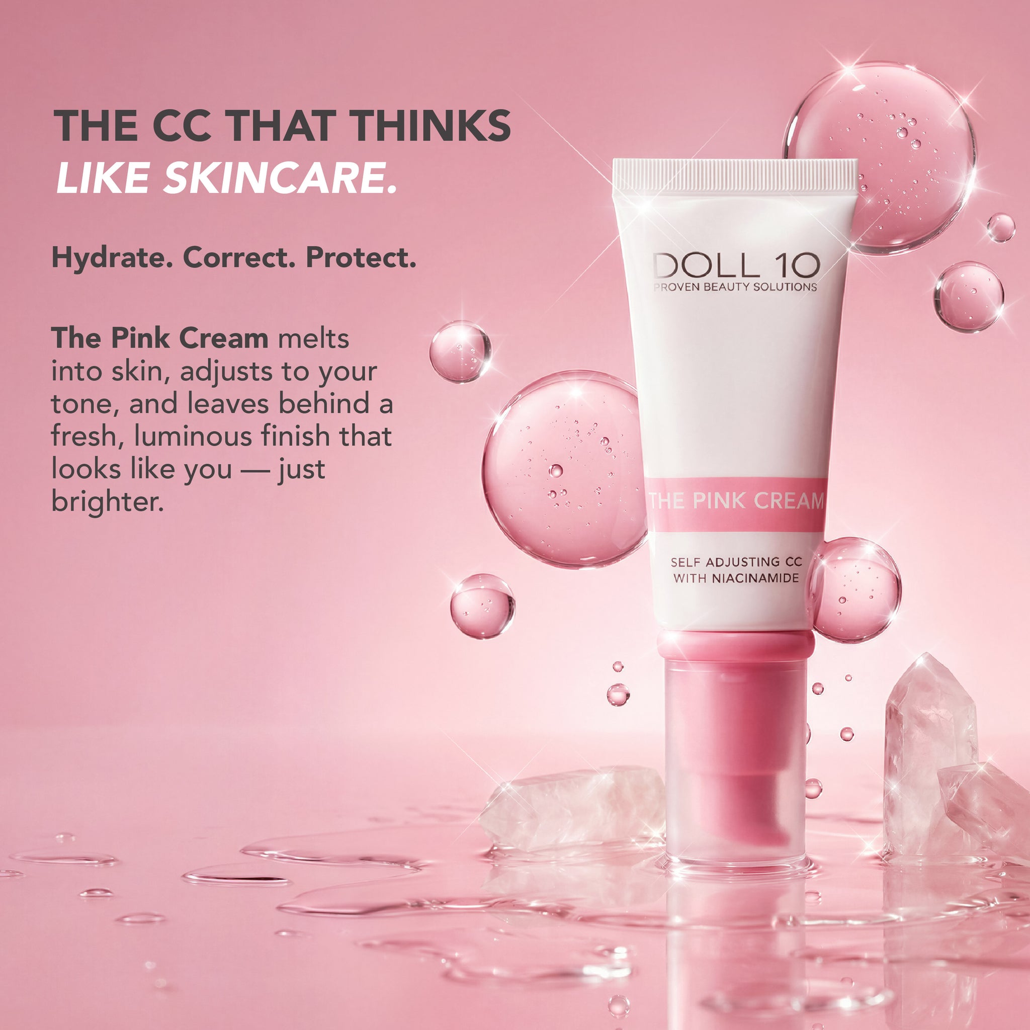 The セット クリーム セラム 美顔器 PINK DOLL Pink Beauty 10 Doll – Niacinamide with CC Adjusting Self Cream ボディ・フェイスケア