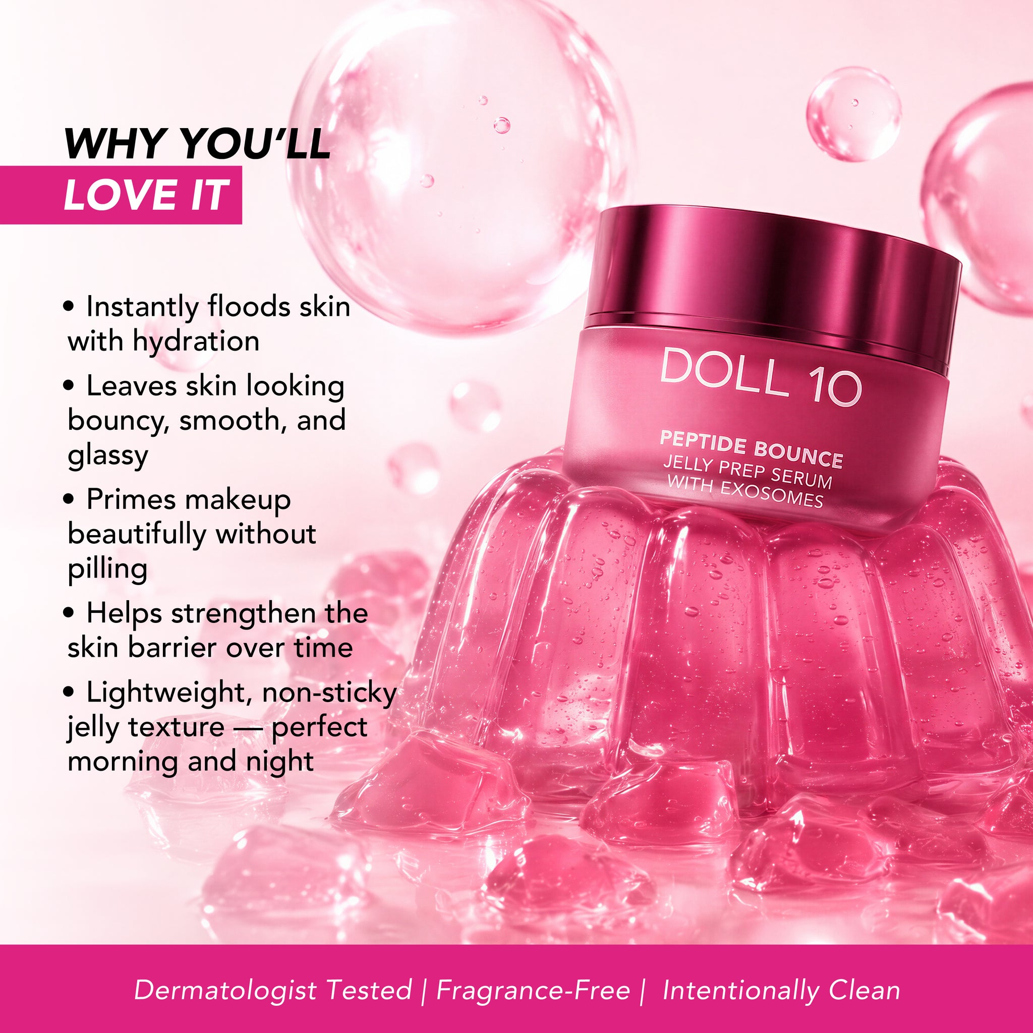 Peptide Bounce Jelly Prep Serum With Exosomes – Doll 10 Beauty