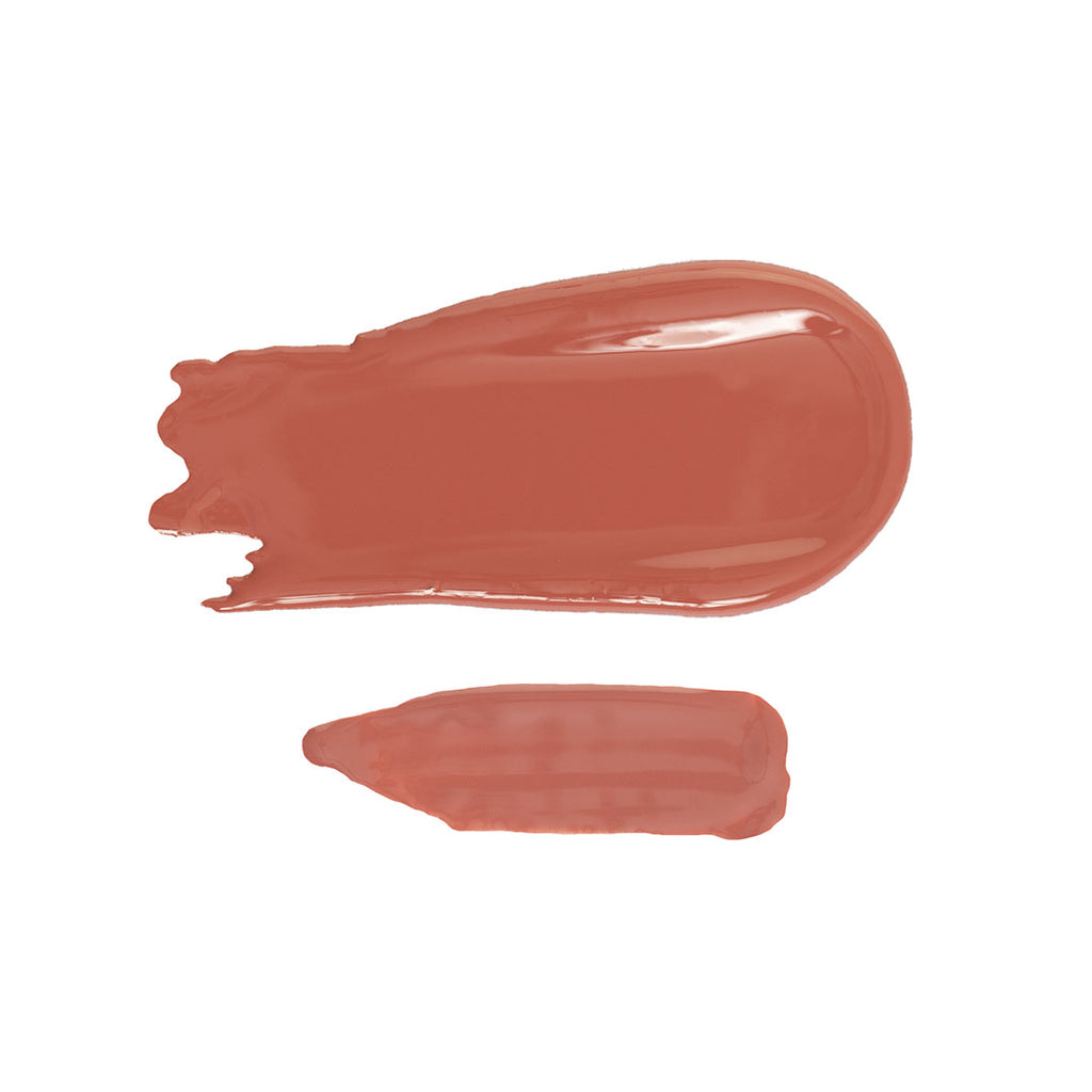 texture of lip gloss in shade Tease