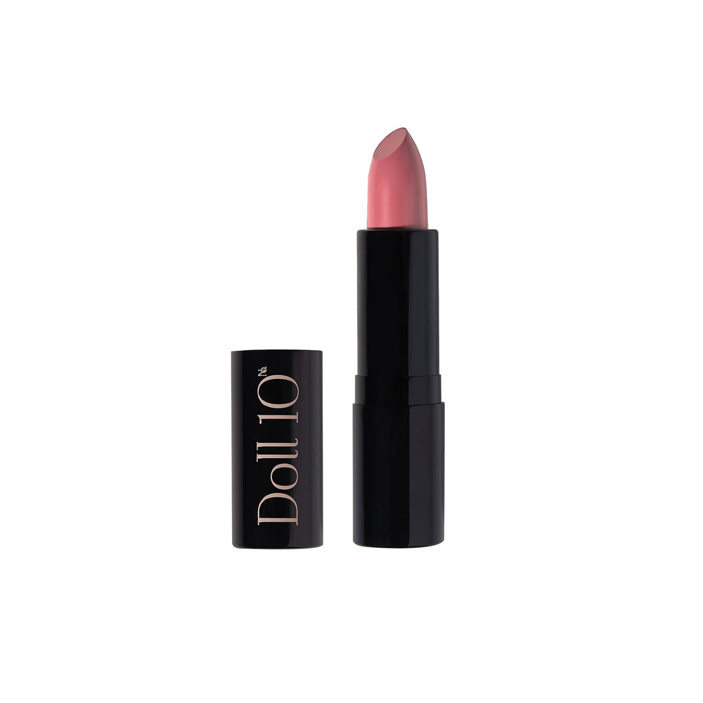 No Angel shade of lip rouge lipstick in black component 