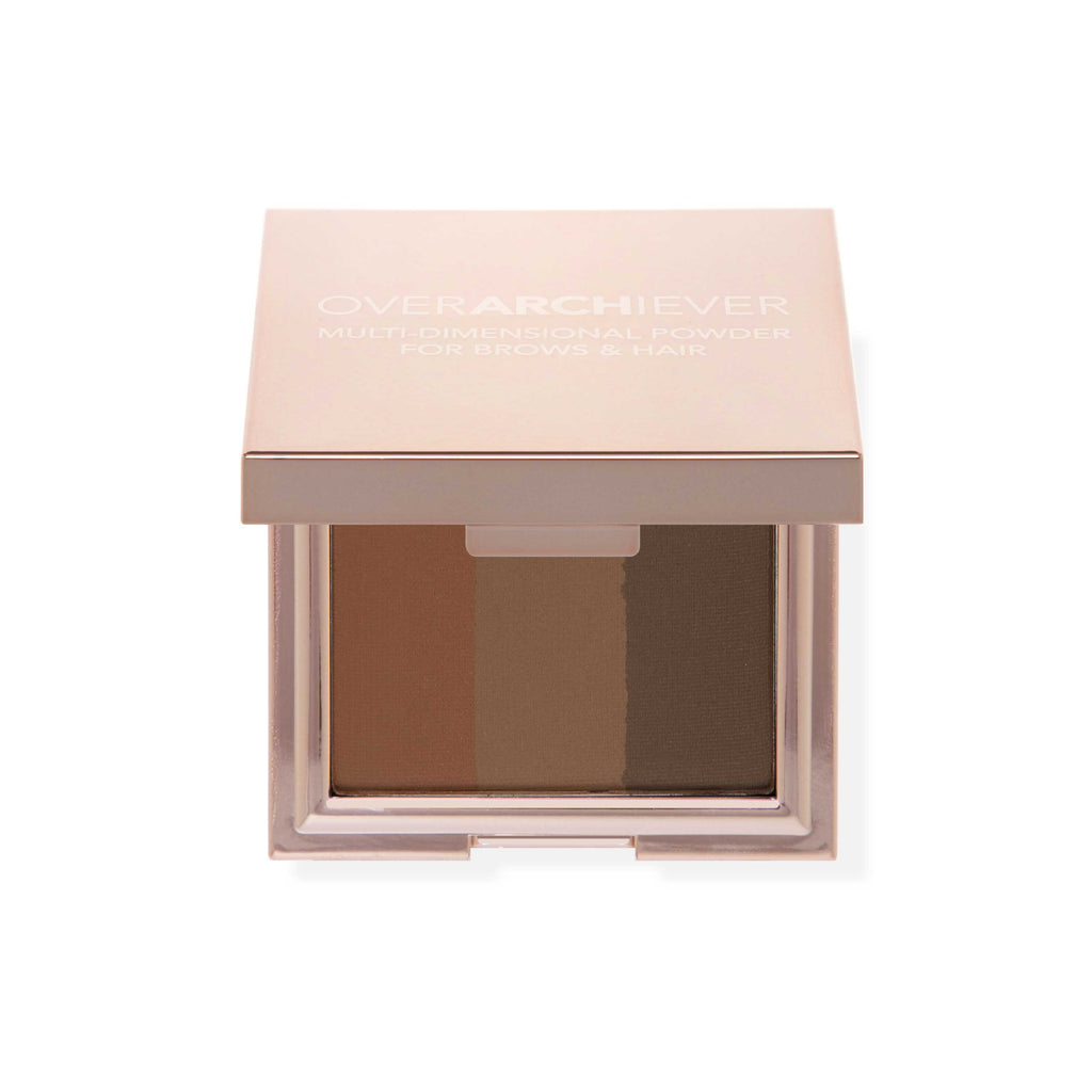 Auburn shade of brow powder - ombre shades for versatility.