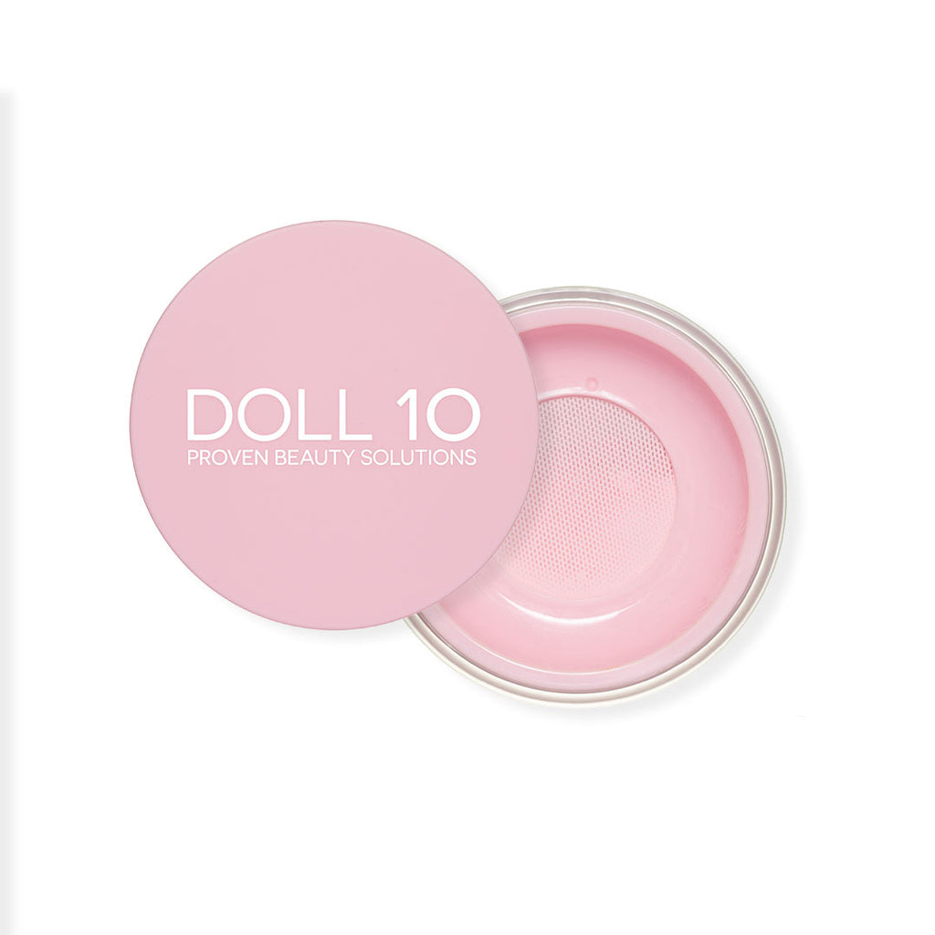 pink brightening treatment powder in component with mesh middle to get product from