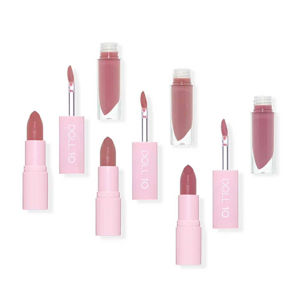 nude lip wardrobe trio - lipstick and lip gloss