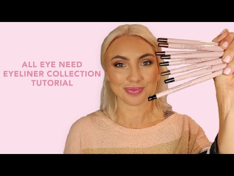 all eye need eyeliner tutorial showing how to remove the cap, self sharpen the end and where to place on your eye
